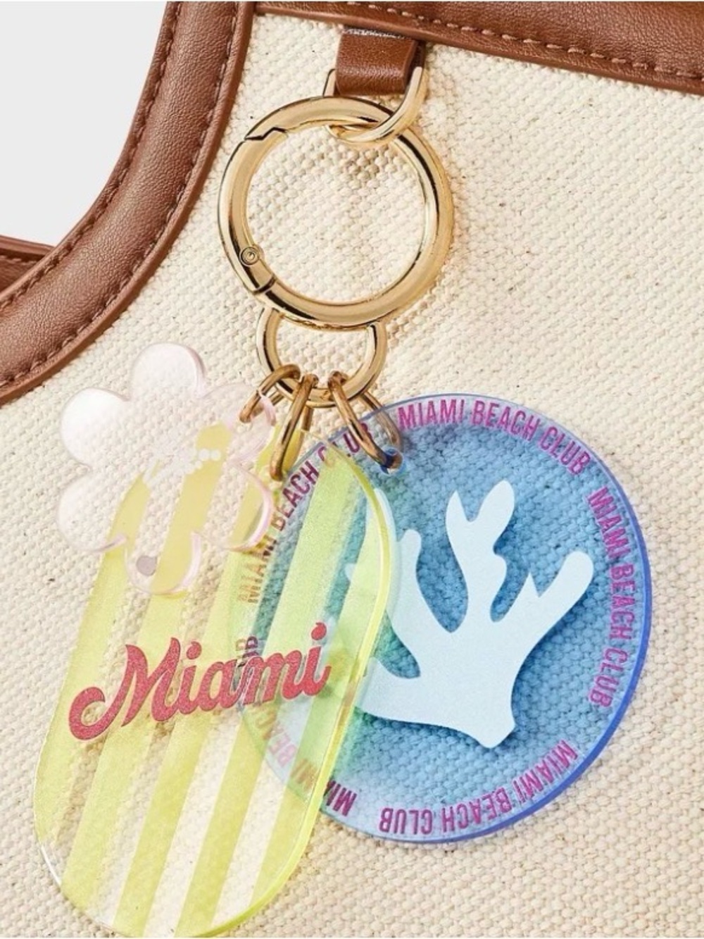 Miami Beach Club Bag Charm - Picture 2 of 2